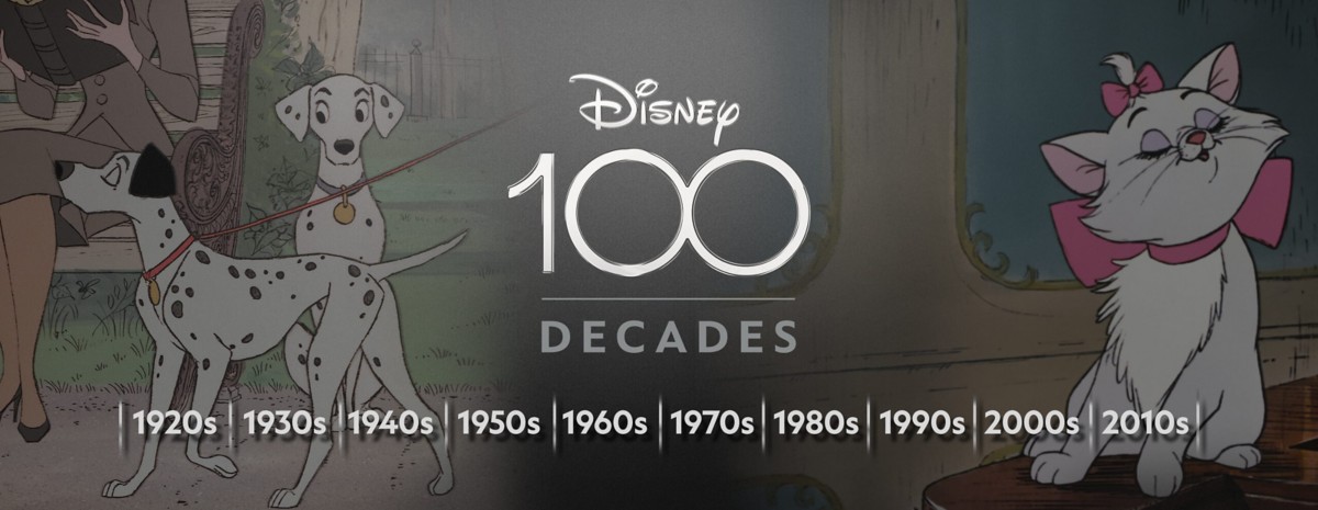 Disney100 Decades 1920s 1930s 1940s 1950s 1960s 1970s 1980s 1990s 2000s 2010s