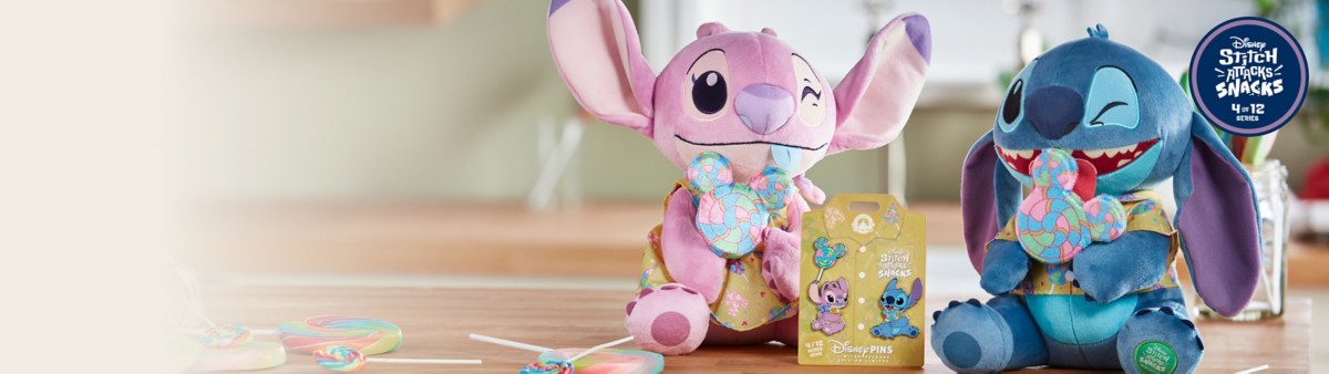 Stitch & Angel are licking their way through this month’s must-have treat, a Mickey-inspired lollipop. Sticky, sweet and oh-so fun, this cute confection is a hard candy to beat.