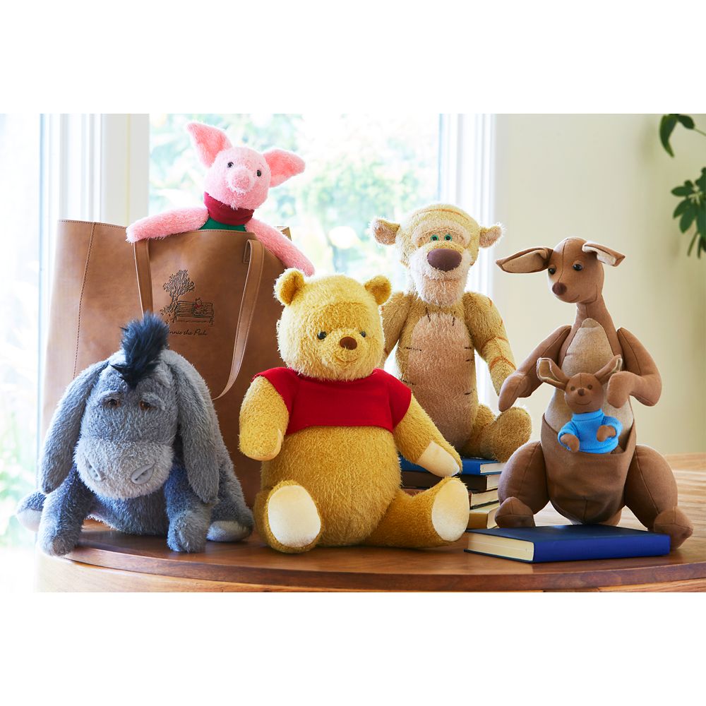 Disney Fluffy Puffy Cutte Winnie the Pooh Eeyore Christopher Robin Figure 3 Set