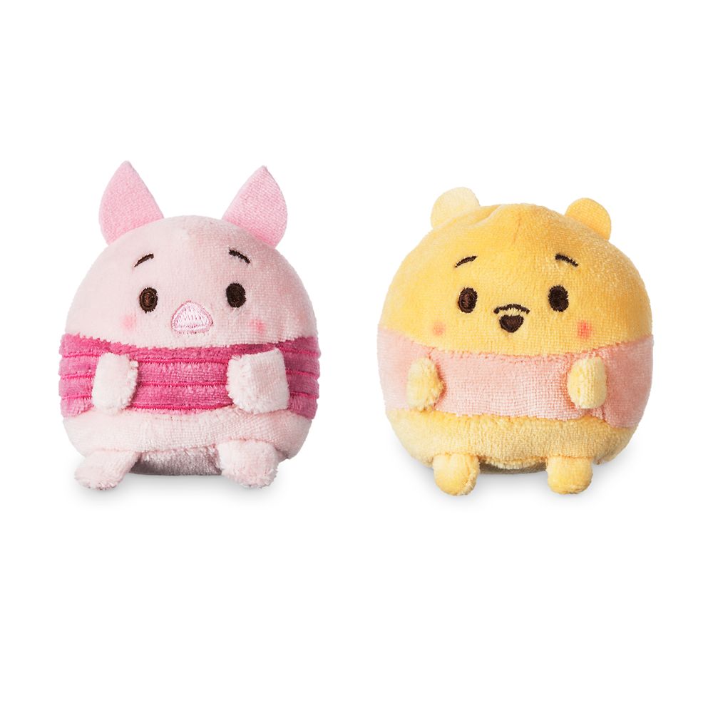 Winnie the Pooh and Piglet Ufufy Plush Set - Mini 2 1/2''