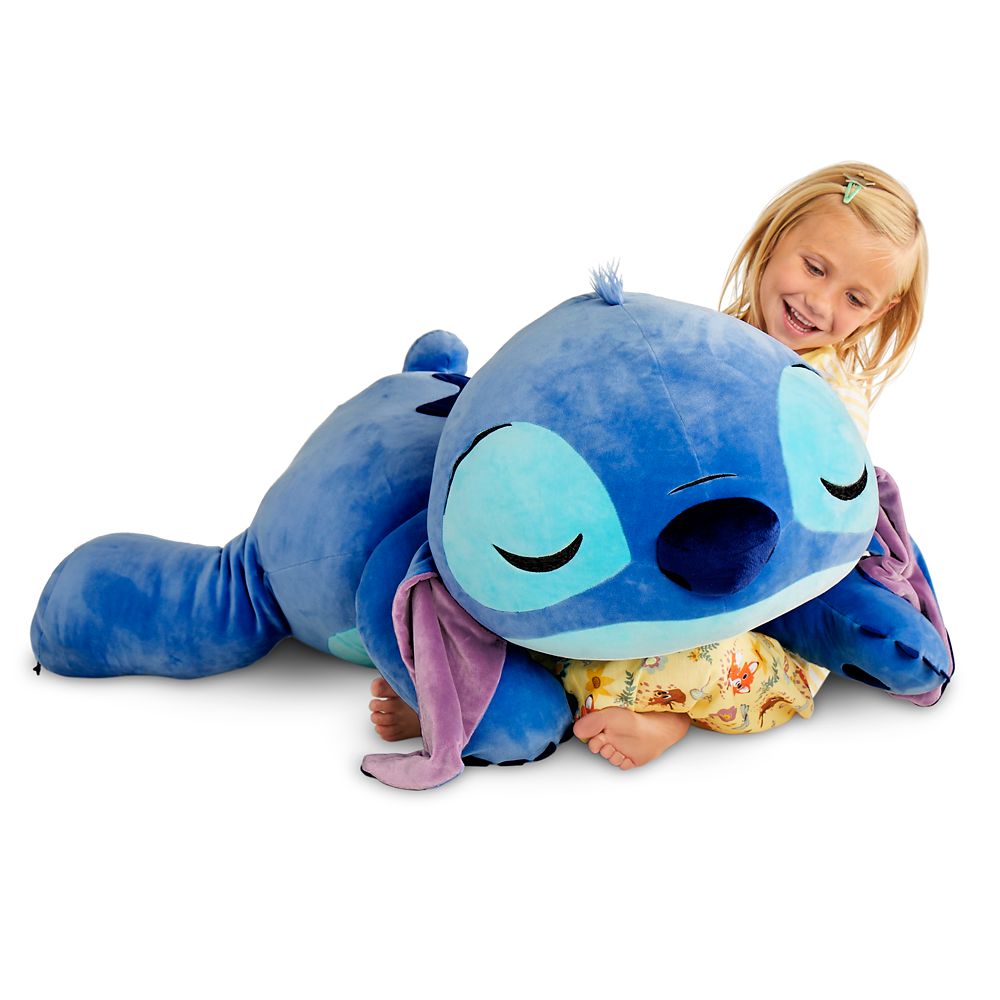 disney store stitch cuddleez large soft toy