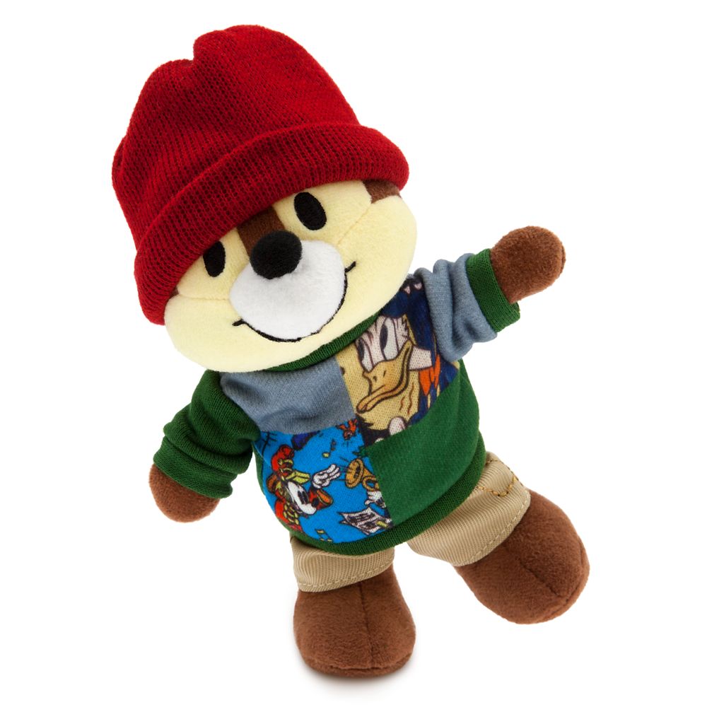 Disney nuiMOs Outfit – Hoodie with Character Art, Beige Shorts, and Red Beanie
