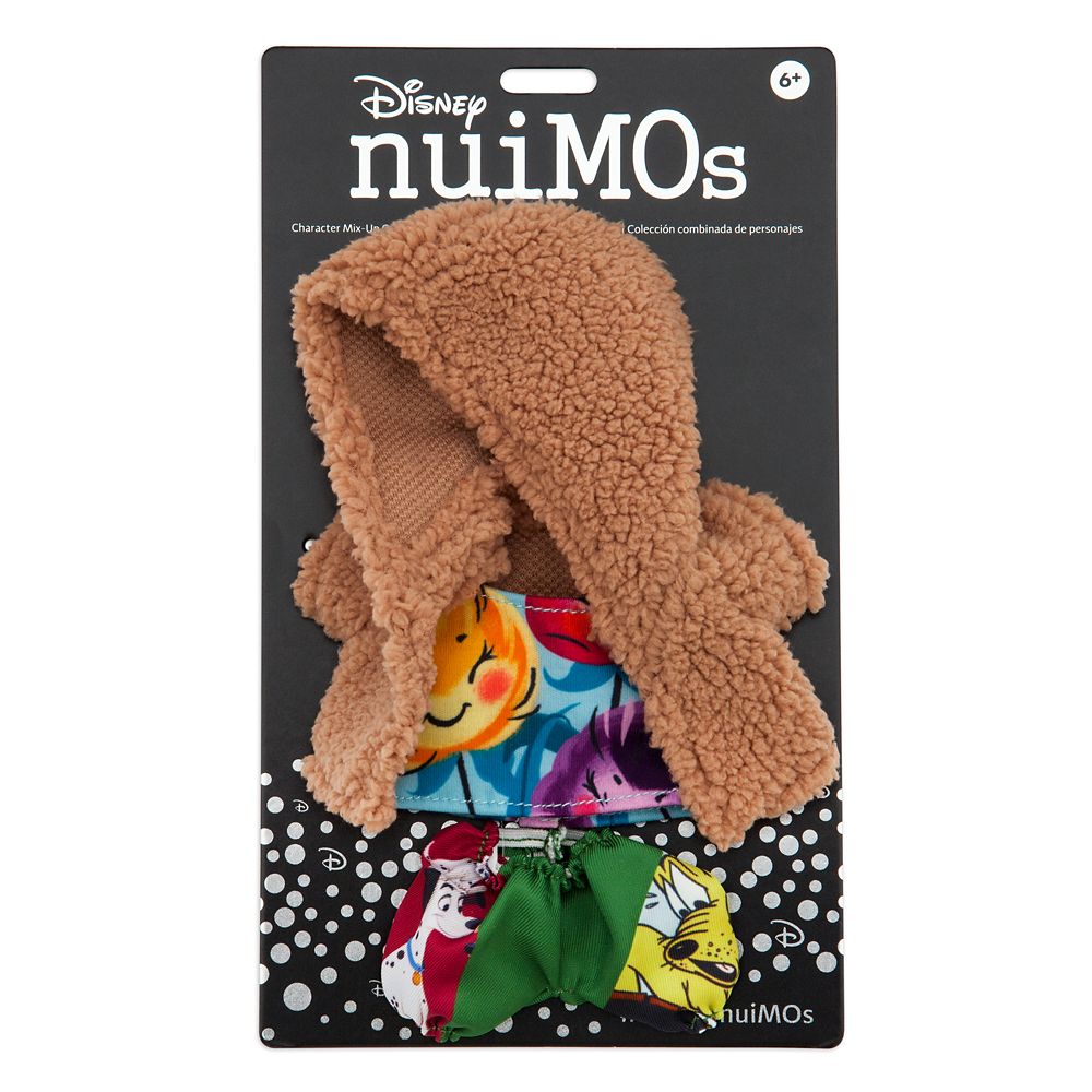 Disney nuiMOs Outfit – Tank Top and Shorts with Character Art and Beige Sherpa Hoodie