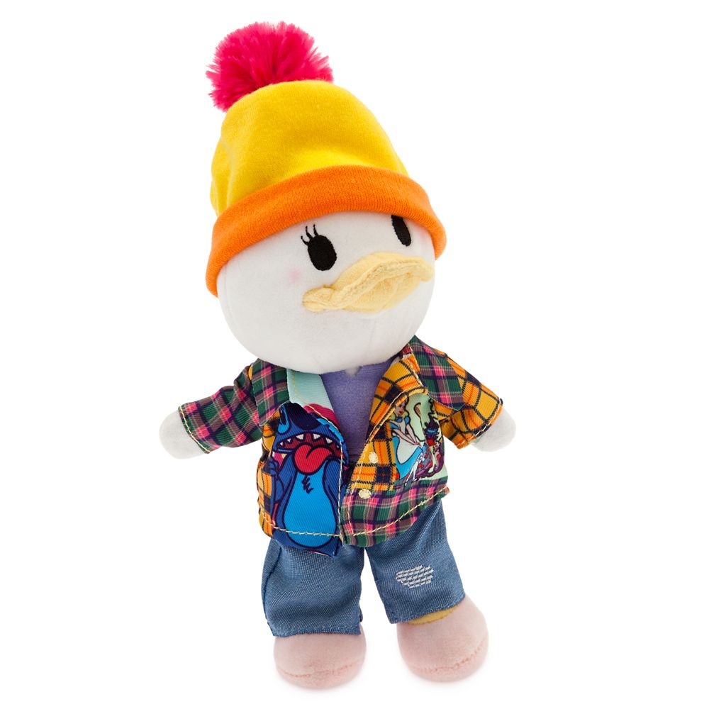Disney nuiMOs Outfit – Plaid Shirt with Character Art and Denim Jeans with Pom Pom Hat