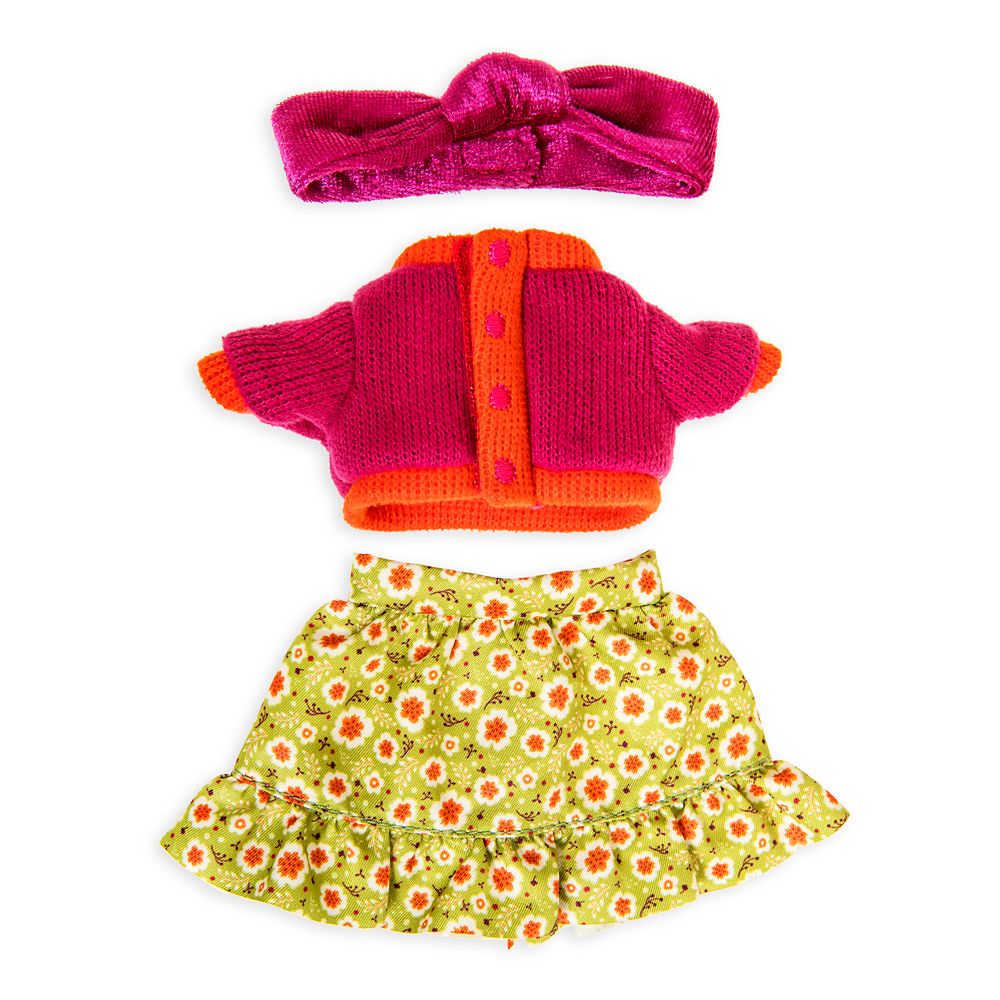 Disney nuiMOs Outfit – Color Blocked Sweater and Floral Skirt with Matching Headband