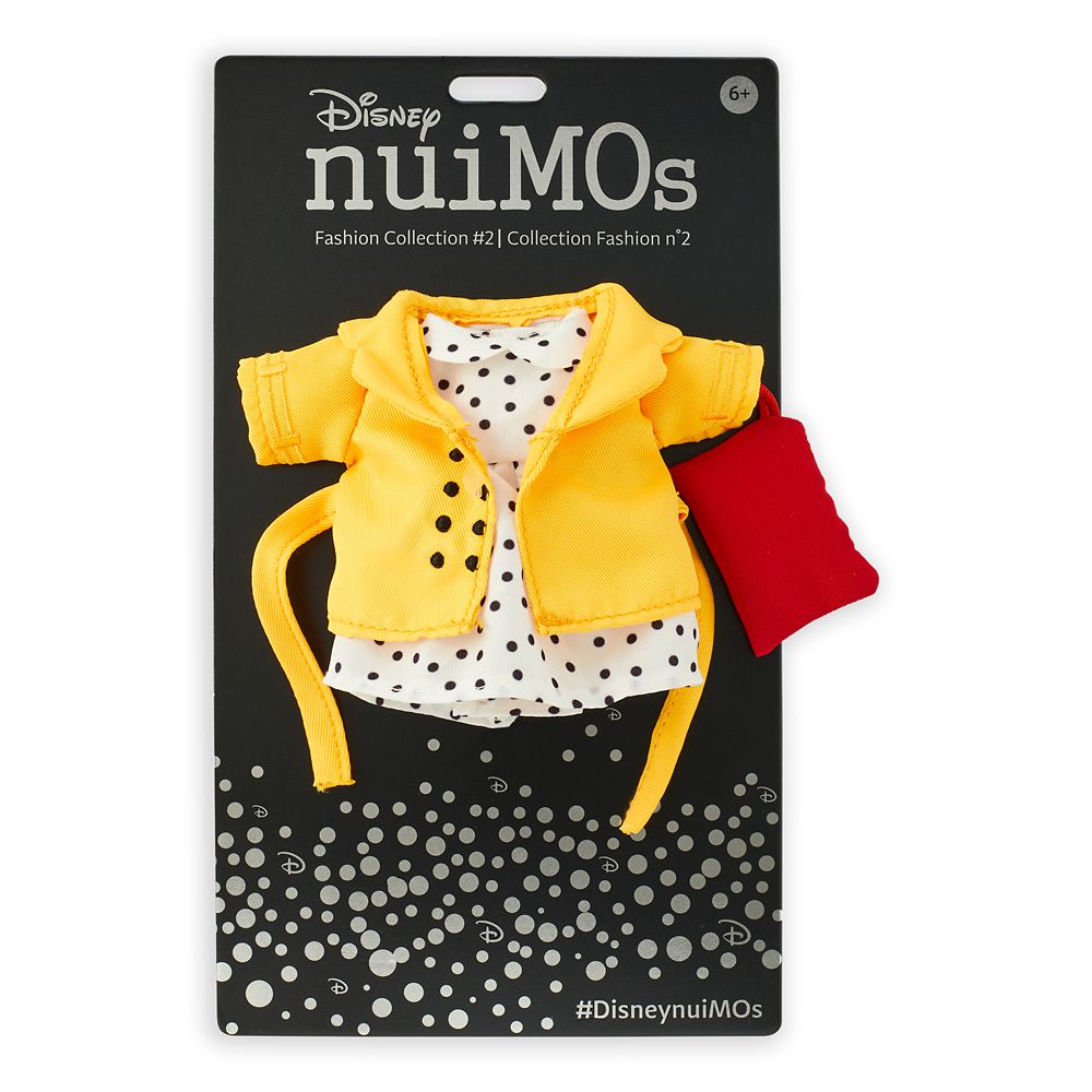 Disney nuiMOs Outfit – Yellow Coat with Polka Dot Dress and Red Clutch