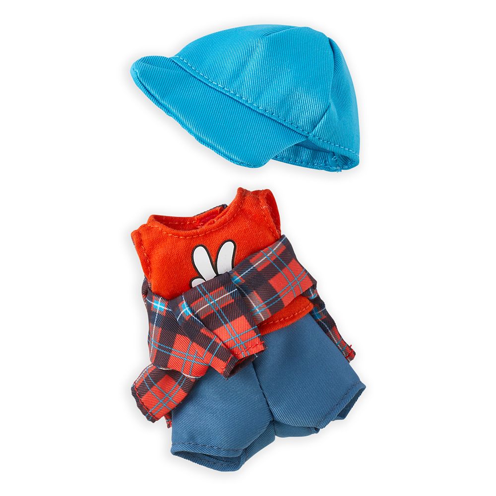 Mickey Mouse Disney nuiMOs Plush and Tank Shirt with Blue Cap and Plaid Flannel Set