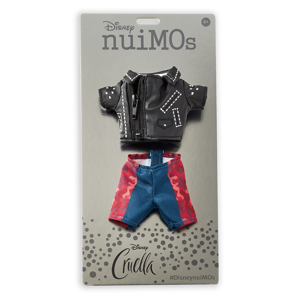 Mickey Mouse Disney nuiMOs Plush and Cruella Inspired Faux Leather Jacket with Graphic T-Shirt and Pants Set
