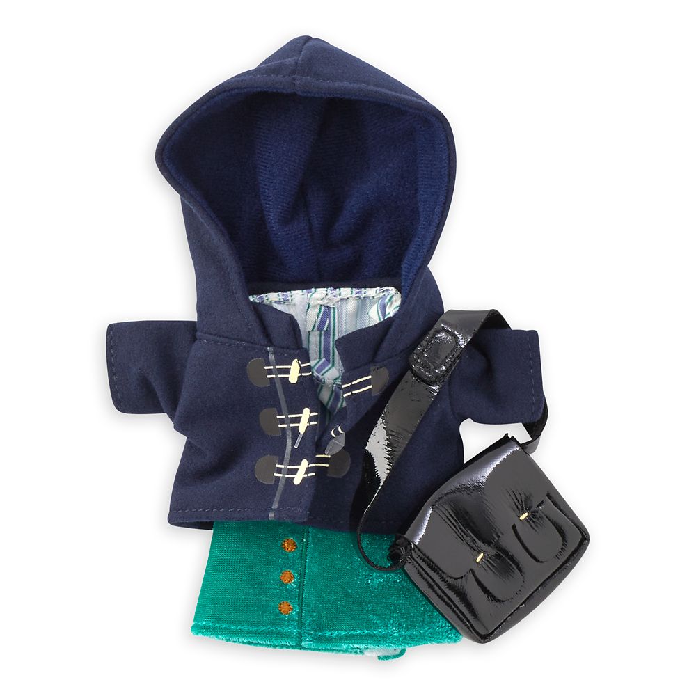 Disney nuiMOs Outfit – Duffle Jacket and Striped Shirt with Green Skirt and Black Purse released today