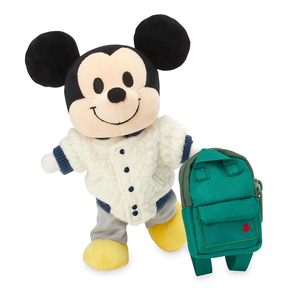 Disney nuiMOs Outfit &ndash; Sherpa Jacket and Gray Pants with Green Backpack