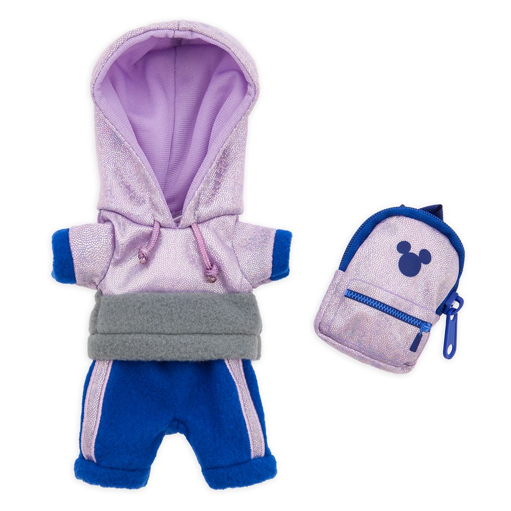 Disney nuiMOs Outfit  Iridescent Hoodie with Blue Sweatpants and Iridescent Backpack  Walt Disney World 50th Anniversary