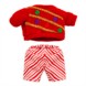 Disney nuiMOs Outfit – Red Holiday Sweater with Candy Cane Striped Pants