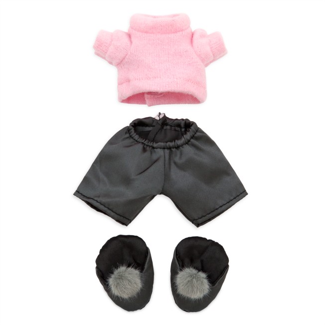Disney nuiMOs Outfit – Pink Sweater with Gray Pants and Gray Pom-Pom Shoes