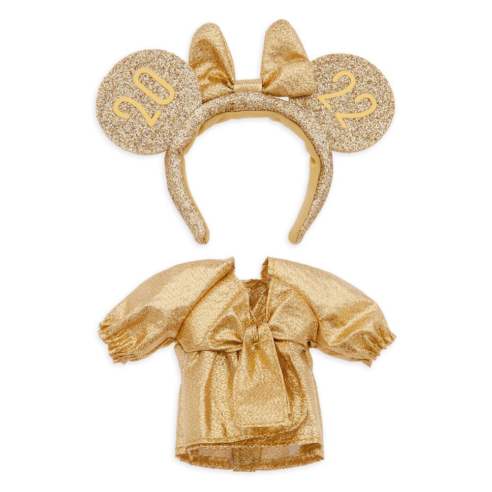 Disney nuiMOs Outfit – Gold Wrap Dress with Gold 2022 Ear Headband