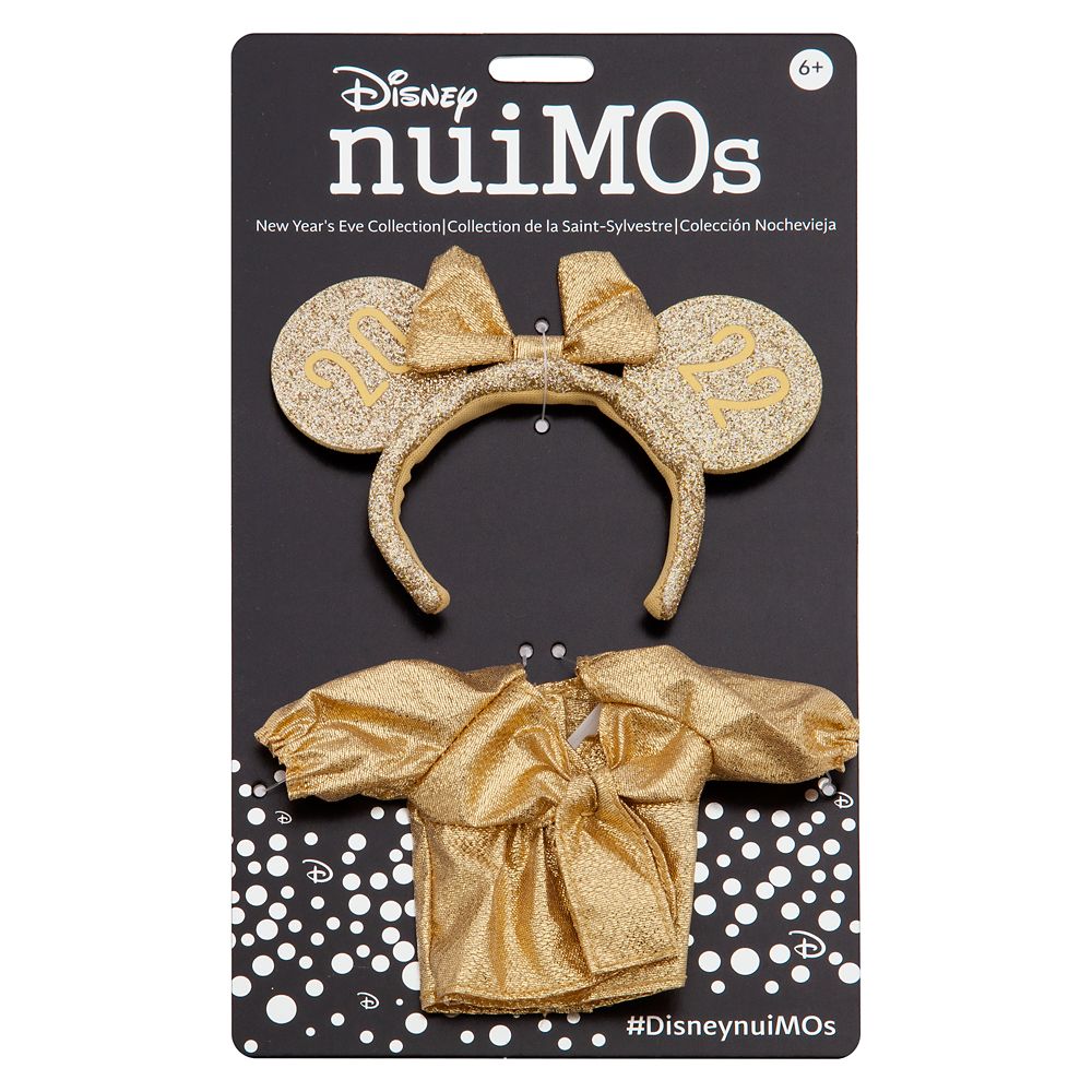 Disney nuiMOs Outfit – Gold Wrap Dress with Gold 2022 Ear Headband