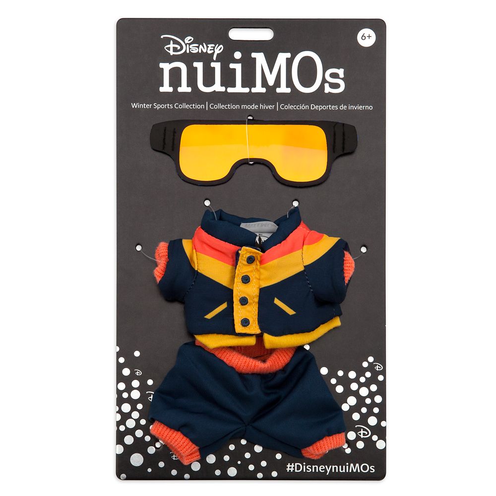 Disney nuiMOs Outfit – Black and Orange Snow Jacket with Snowpants and Snowboard Goggles