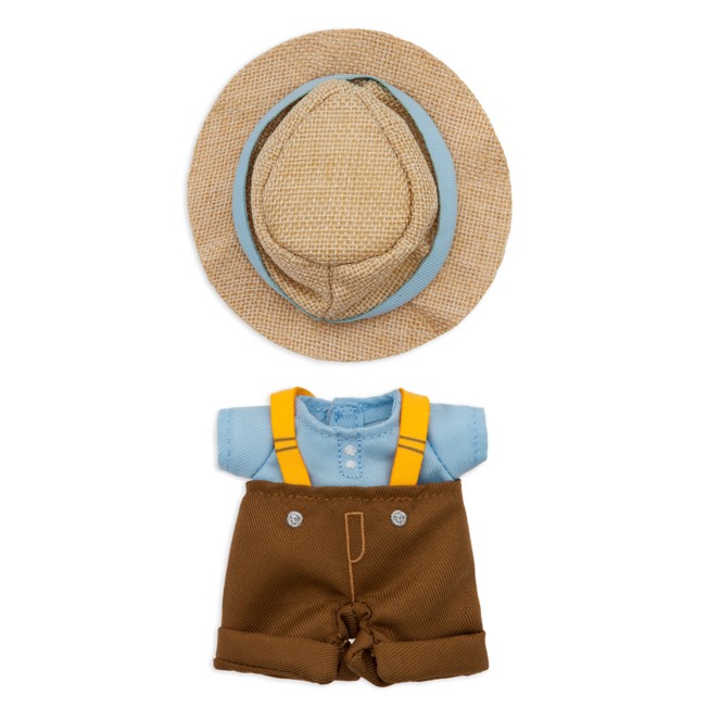 Disney nuiMOs Outfit – Blue Shirt, Brown Pants with Suspenders and Fedora Hat