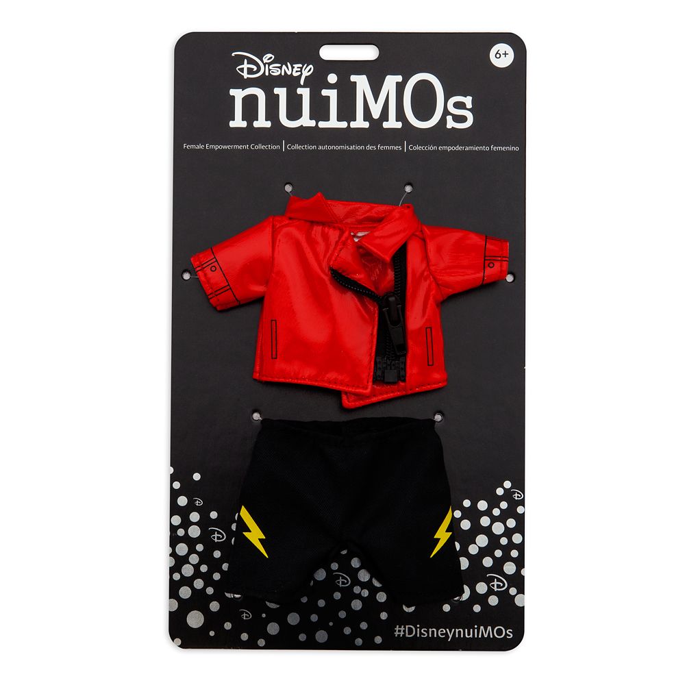 Disney nuiMOs Outfit – Red Jacket with White Graphic Tank Top and Black Lightning Bolt Pants