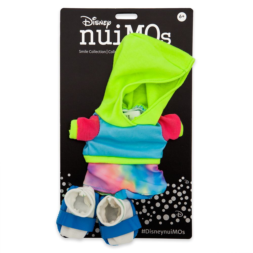 Disney nuiMOs Outfit – Color Blocked Hoodie with Tie-Dye Shorts and Sneakers