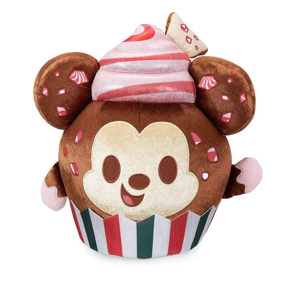 Mickey Mouse Peppermint Bark Cupcake Disney Munchlings Scented Plush – Baked Treats – Medium 14 1/2''