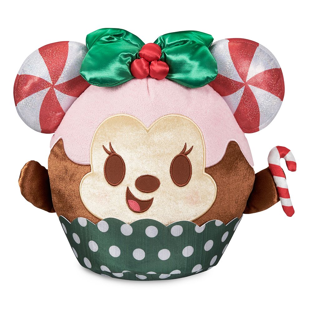 Minnie Mouse Candy Cane Crush Cupcake Disney Munchlings Scented Plush – Baked Treats – Medium 15 3/4''