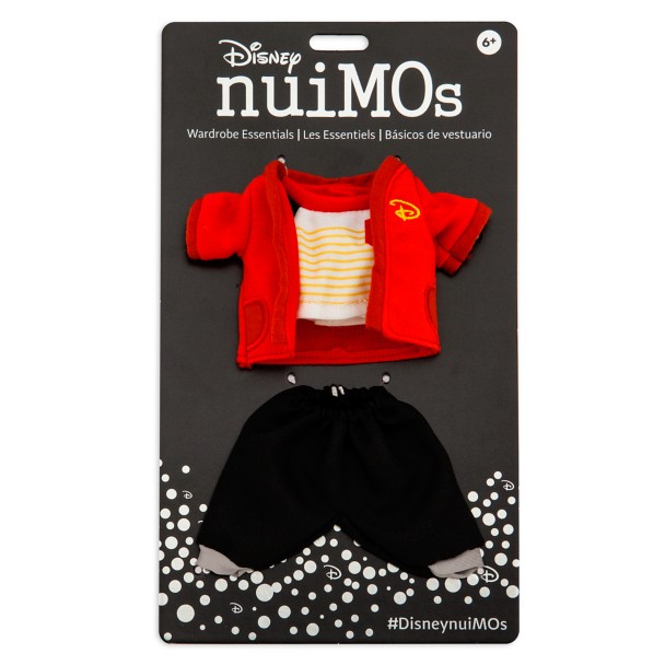 Disney nuiMOs Outfit – Red Cardigan with Color Blocked T-Shirt and Black Pants