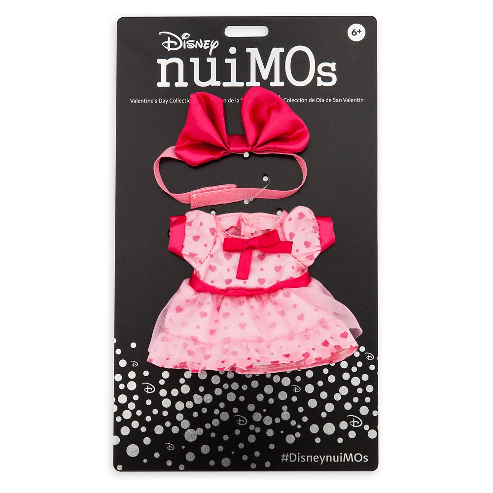 Disney nuiMOs Outfit – Valentine's Day Pink Heart Dress and Heart Bow