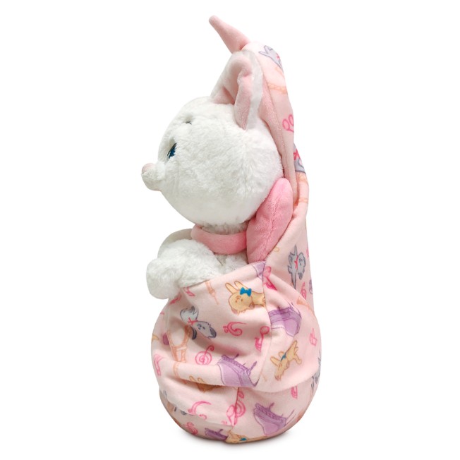 DISNEY PARKS DISNEY BABIES MARIE PLUSH WITH BLANKET POUCH SELF-STICK FASTENER 