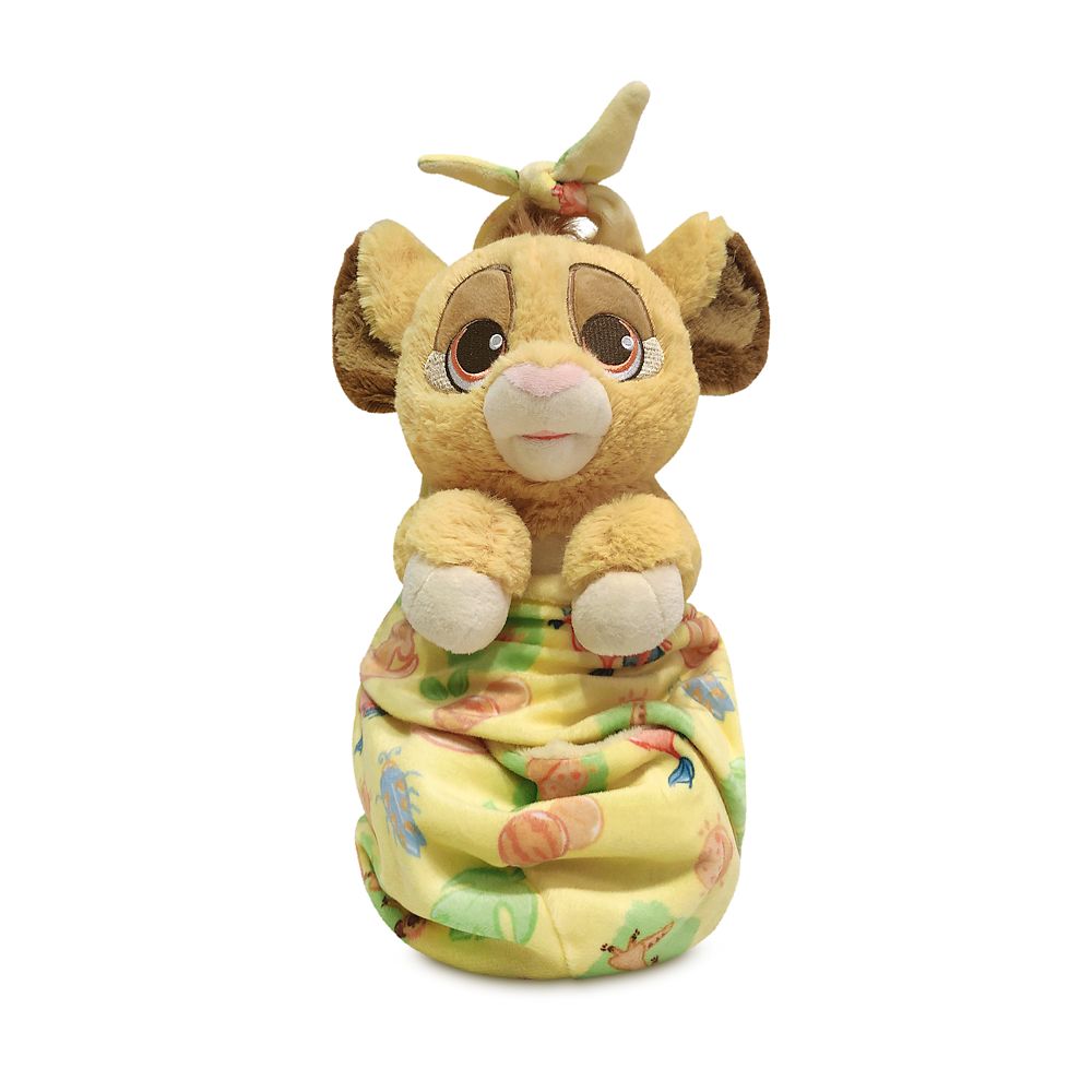 Disney Babies Simba Plush Doll in Pouch  The Lion King  Small 13 3/4