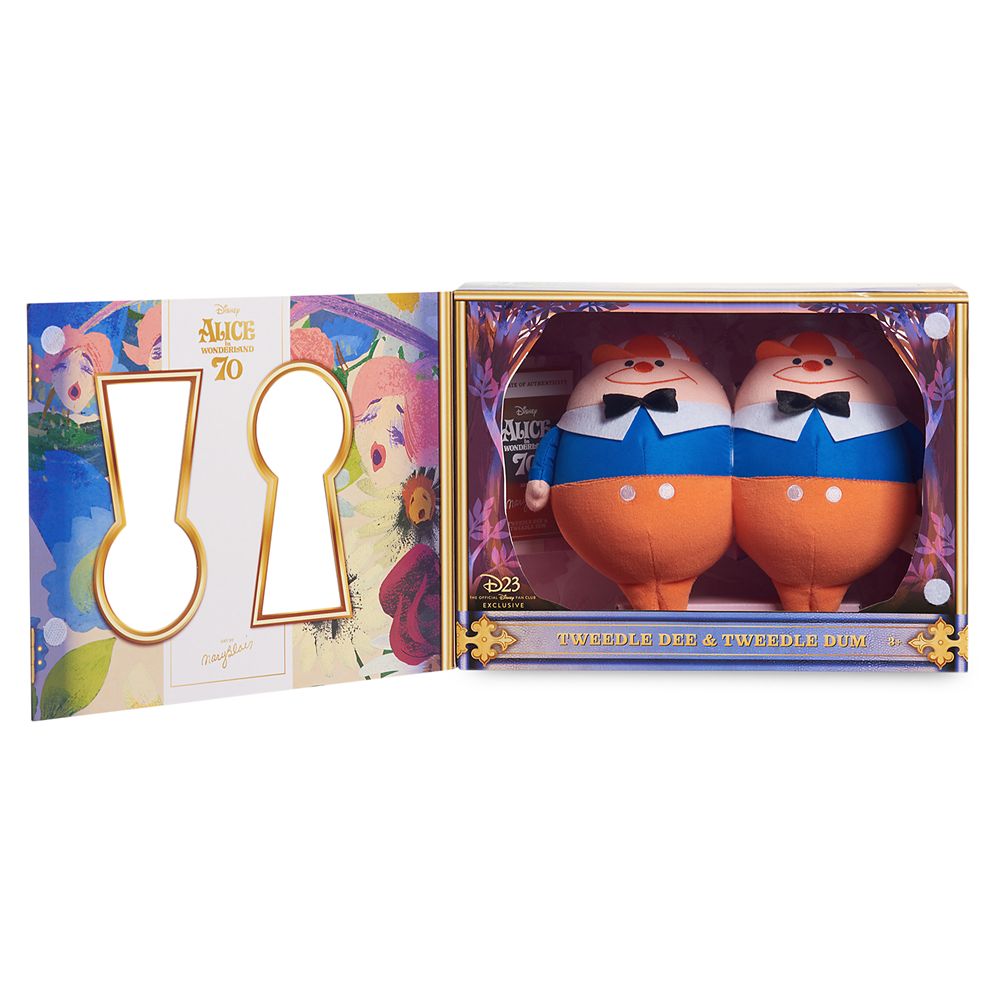 D23 Exclusive Tweedledee and Tweedledum Plush – Alice in Wonderland by Mary Blair – Limited Release