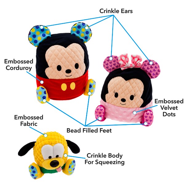 Mickey Mouse and Friends Nesting Sensory Plush Set