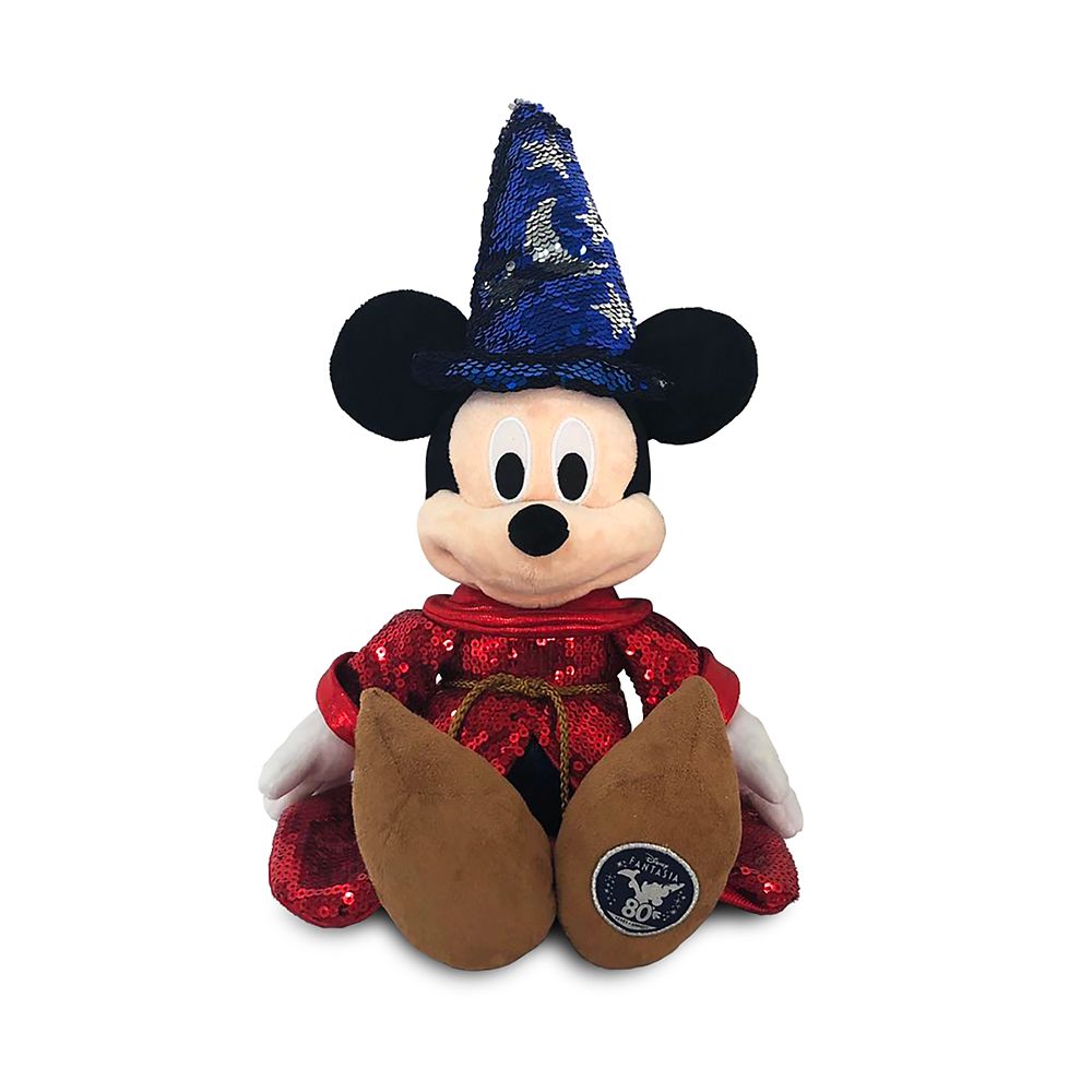 Sorcerer Mickey Mouse Sequined Plush – Fantasia 80th Anniversary – Small 15''