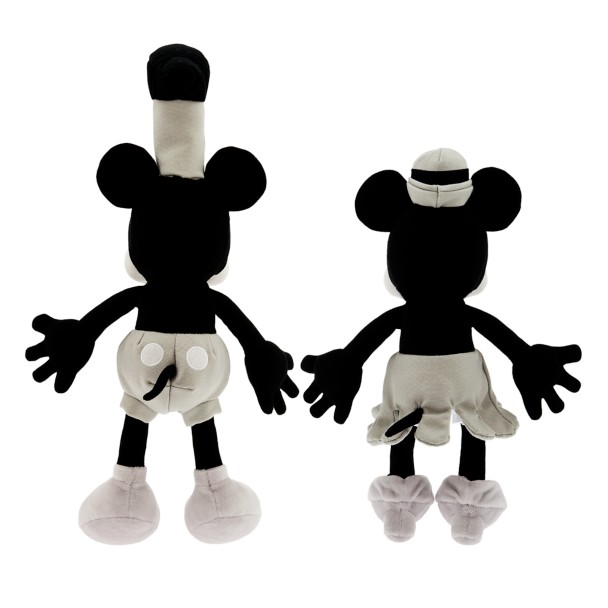 Mickey and Minnie Mouse Steamboat Willie Plush Set – Disney100 – Small 10 1/4''