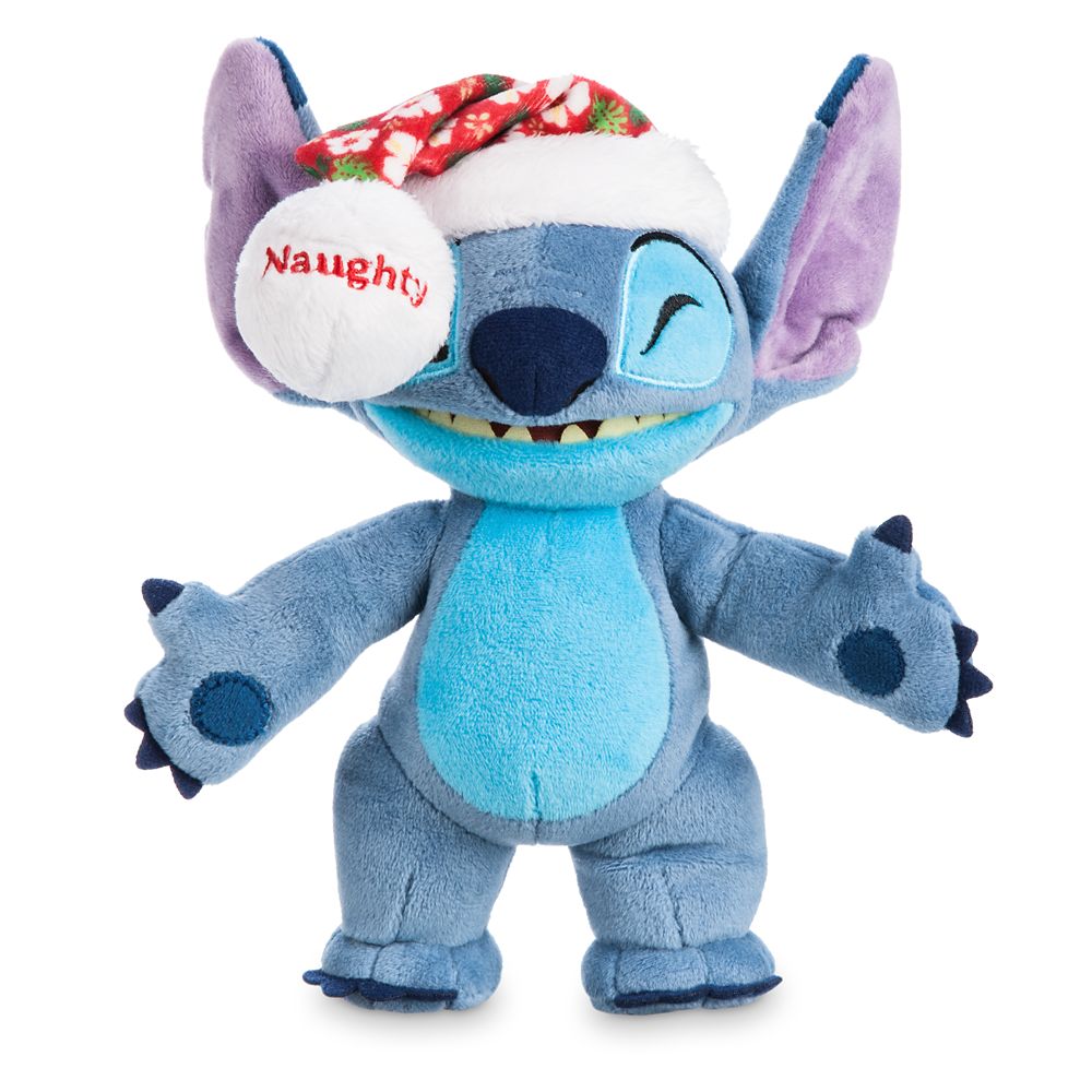 Stitch Poseable Plush and ''Holiday Mischief with Stitch'' Book Set