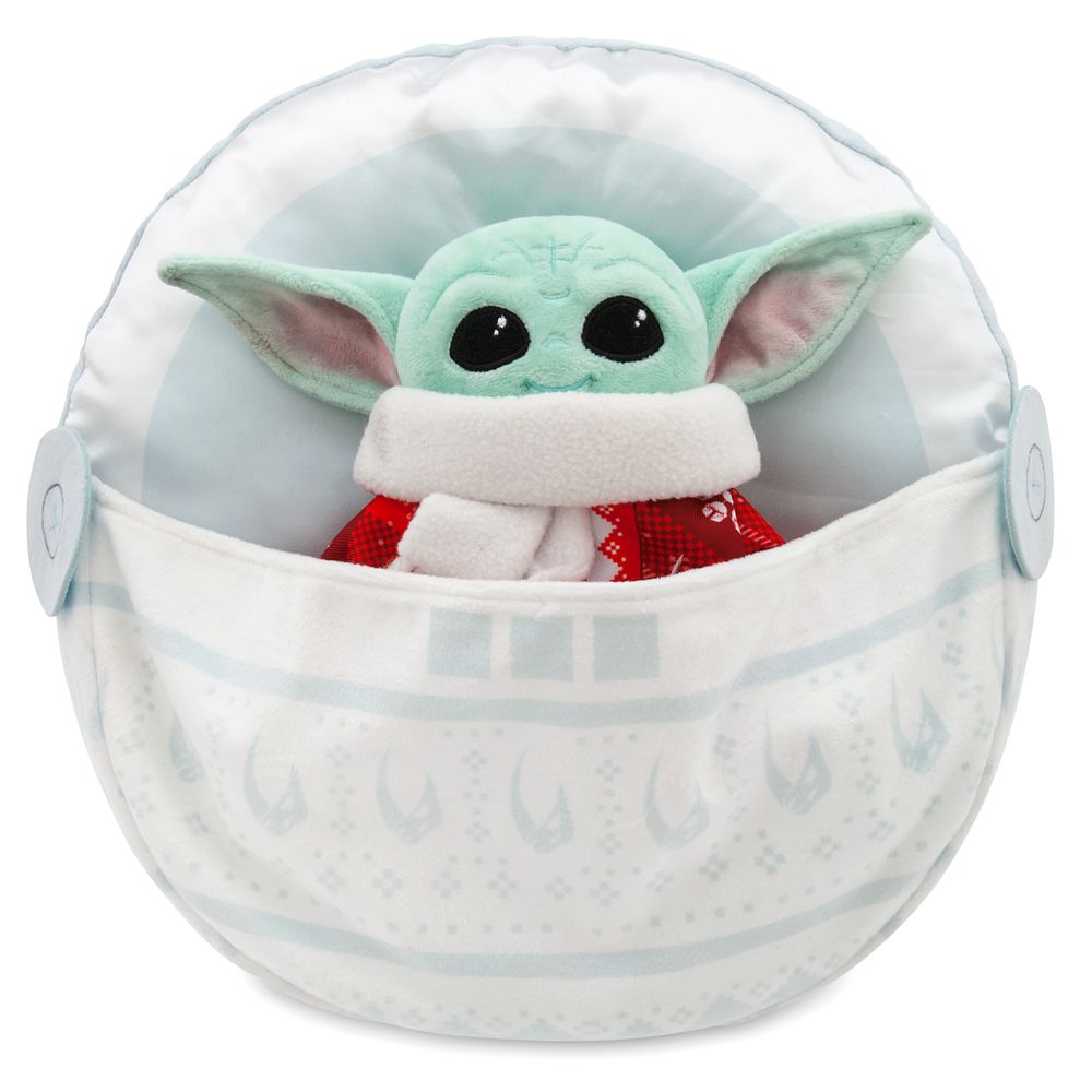 Grogu Holiday Plush in Hover Pram – Star Wars: The Mandalorian – 13''