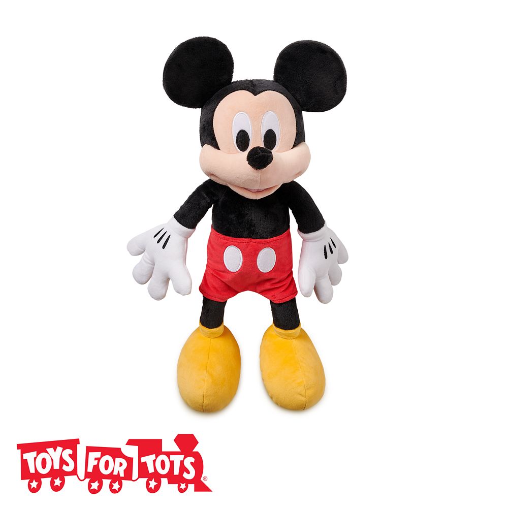 Mickey Mouse Plush – Medium 17 3/4” – Toys for Tots Donation Item available online for purchase