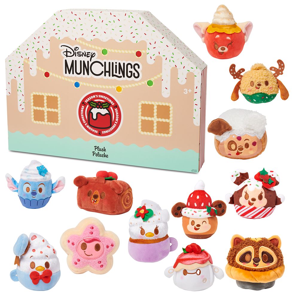 Disney Munchlings Plush – Season’s Sweetings 12-Day Advent Calendar – Micro 4 1/3” – Buy It Today!