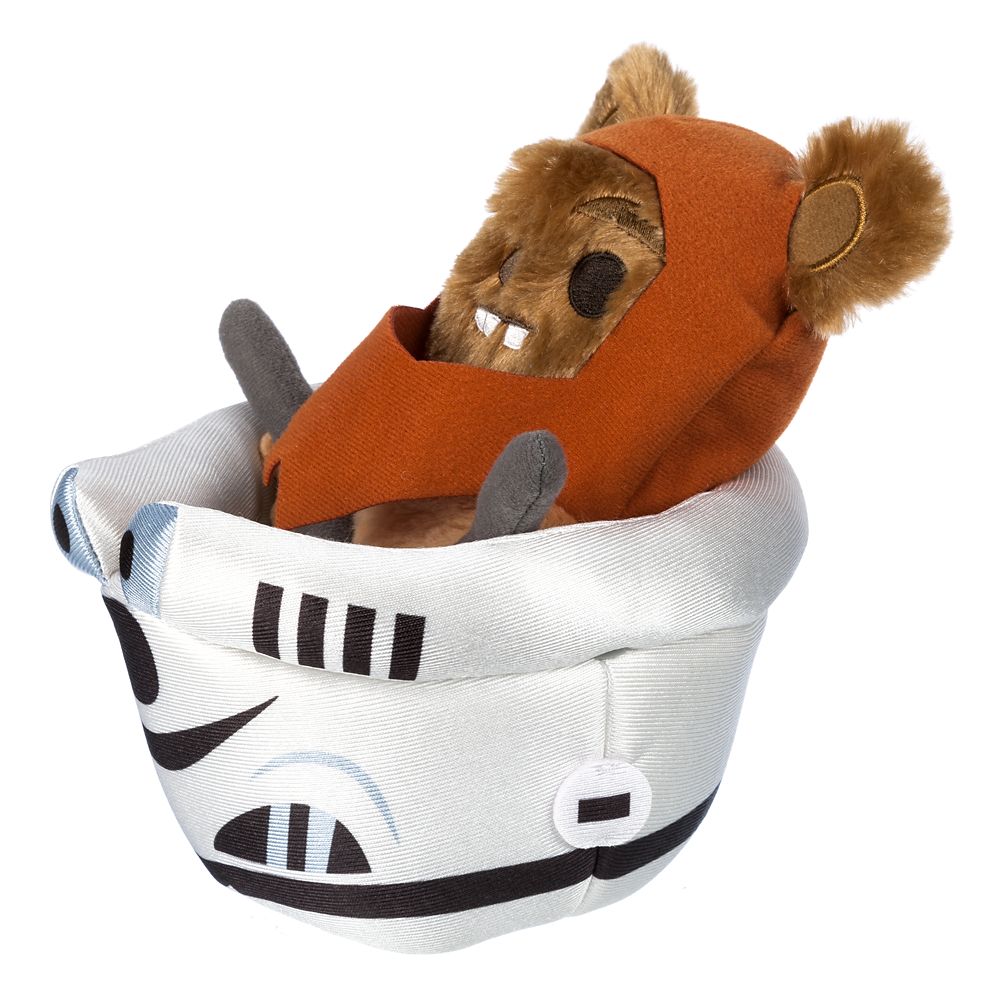 Wicket Ewok in Stormtrooper Helmet Plush Set – Star Wars: Return of the Jedi – Small 9''