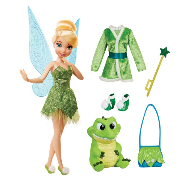 Disney Store Official Tinkerbell Classic Doll for Kids, Peter Pan, 10  Inches, Includes Brush with Molded Details, Fully Posable Toy in Glittery  Dress
