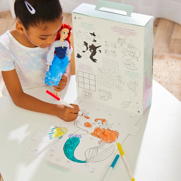 Travel Art Kit for Kids Mermaid Travel Drawing Wallet Art 