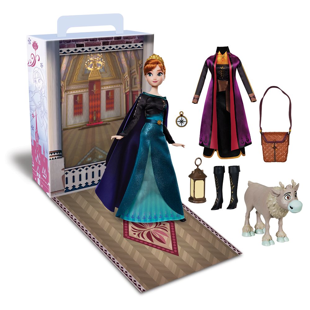 Disney Frozen Anna Small Doll in Travel Look, Posable with