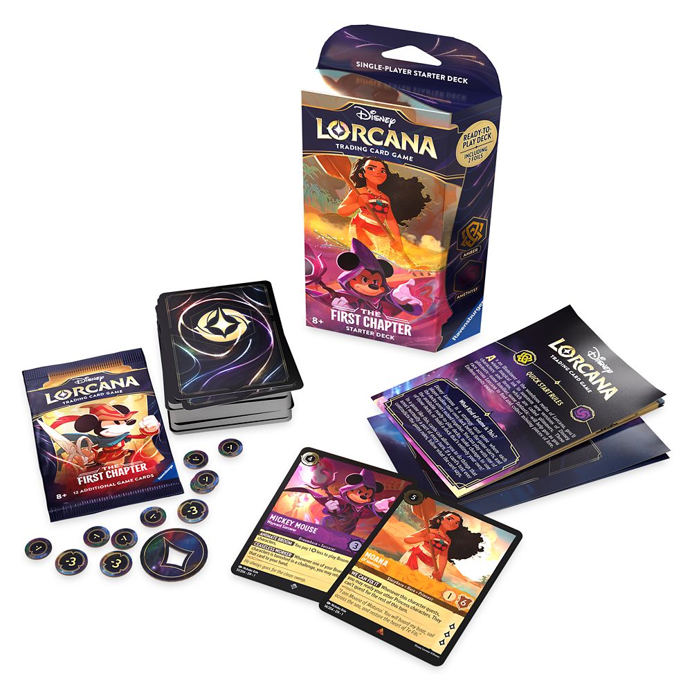 Disney Lorcana Trading Card Game by Ravensburger – The First Chapter – Starter Deck –  Mickey Mouse and Moana now available for purchase