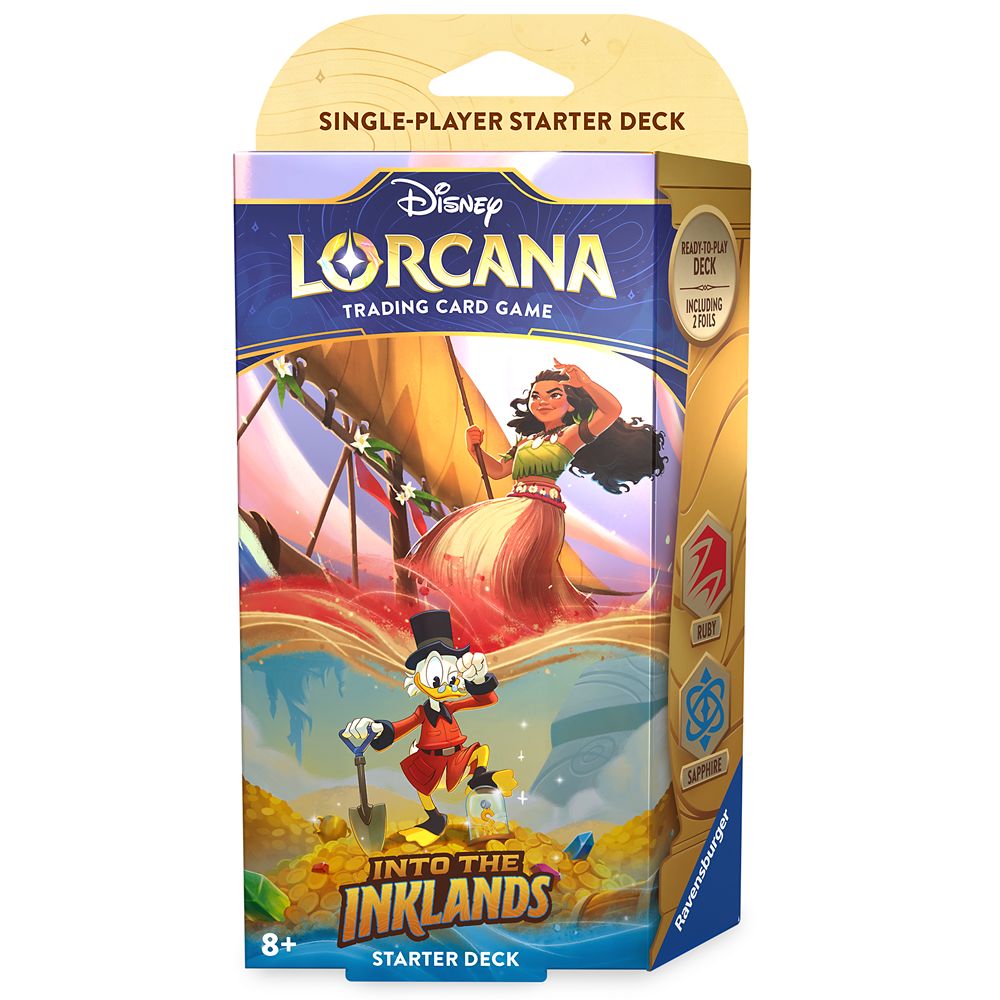 Disney Lorcana Trading Card Game by Ravensburger – Into the Inklands – Starter Deck – Moana and Scrooge McDuck