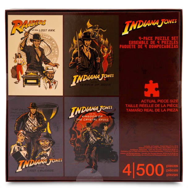 Indiana Jones 4-Pack Puzzle Set