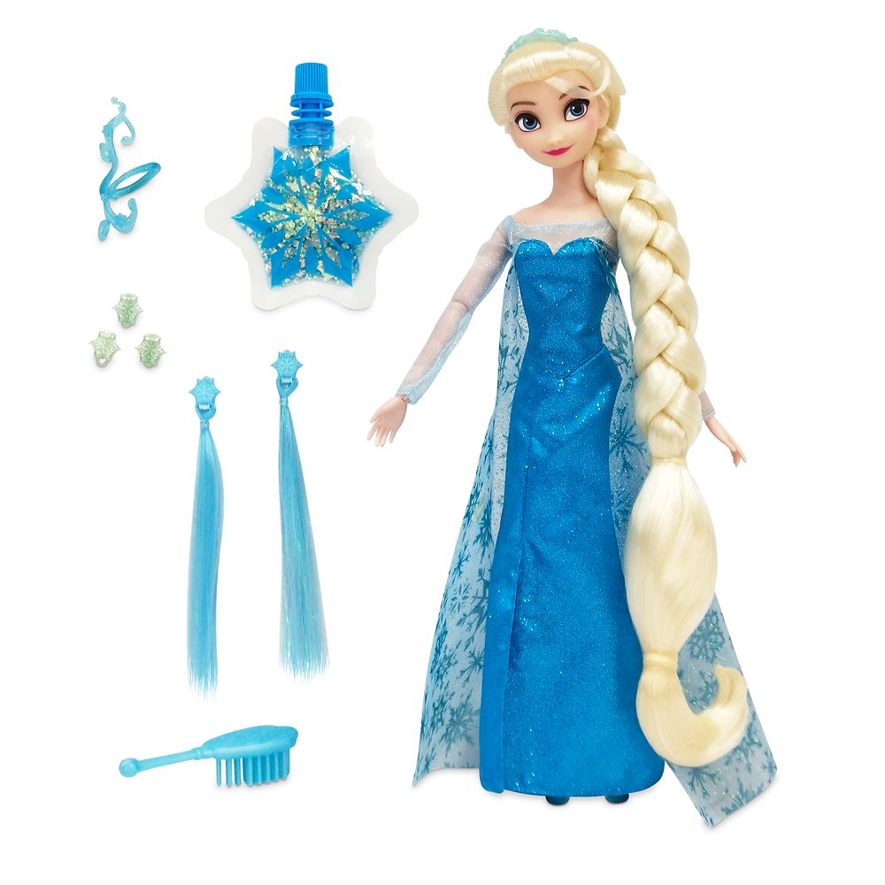 Disney Store Official Elsa Hair Play Doll – Frozen - 11 inch - Interactive Hairstyling Fun - Recreate Enchanted Looks for Frozen Fans & Collectors 