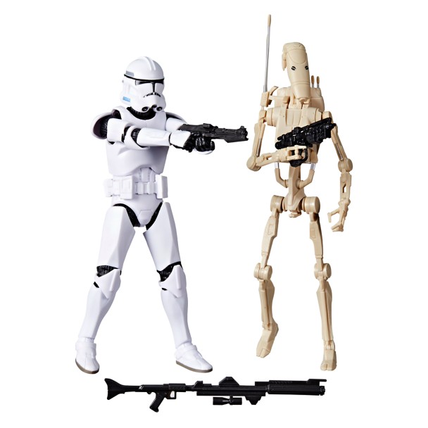 Phase II Clone Trooper and Battle Droid Action Figure Set – Star Wars: The Clone Wars – The Black Series