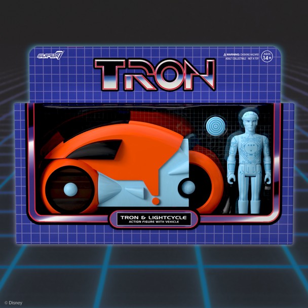TRON Action Figure and Lightcycle Vehicle Set – TRON