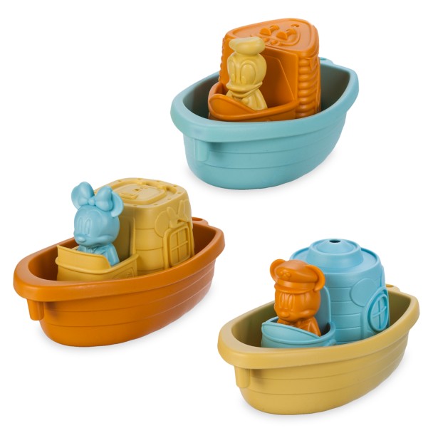 Mickey Mouse and Friends Linking Boats Toy – Disney Baby by Green Toys