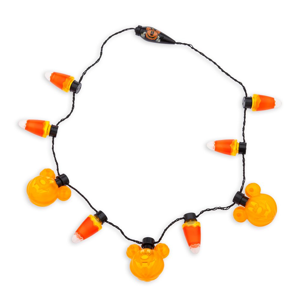 Mickey Mouse Jack-o'-Lantern Halloween Glow Necklace