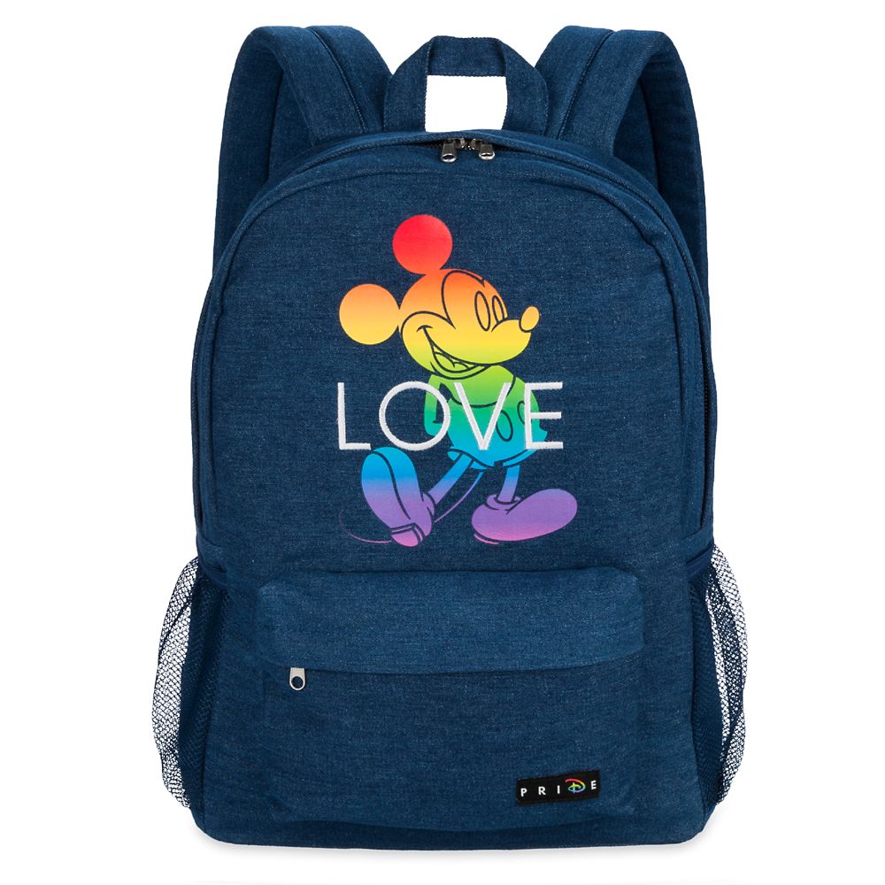 Disney Pride Collection Mickey Mouse Denim Backpack has hit the shelves for purchase